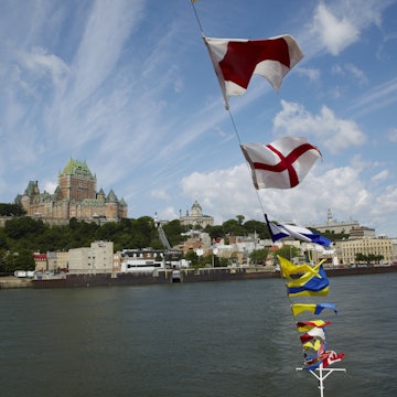Quebec City seen from Quebec-Levis Ferry.