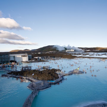 Blue Lagoon geothermal spa, Reykjanes Peninsula, Iceland