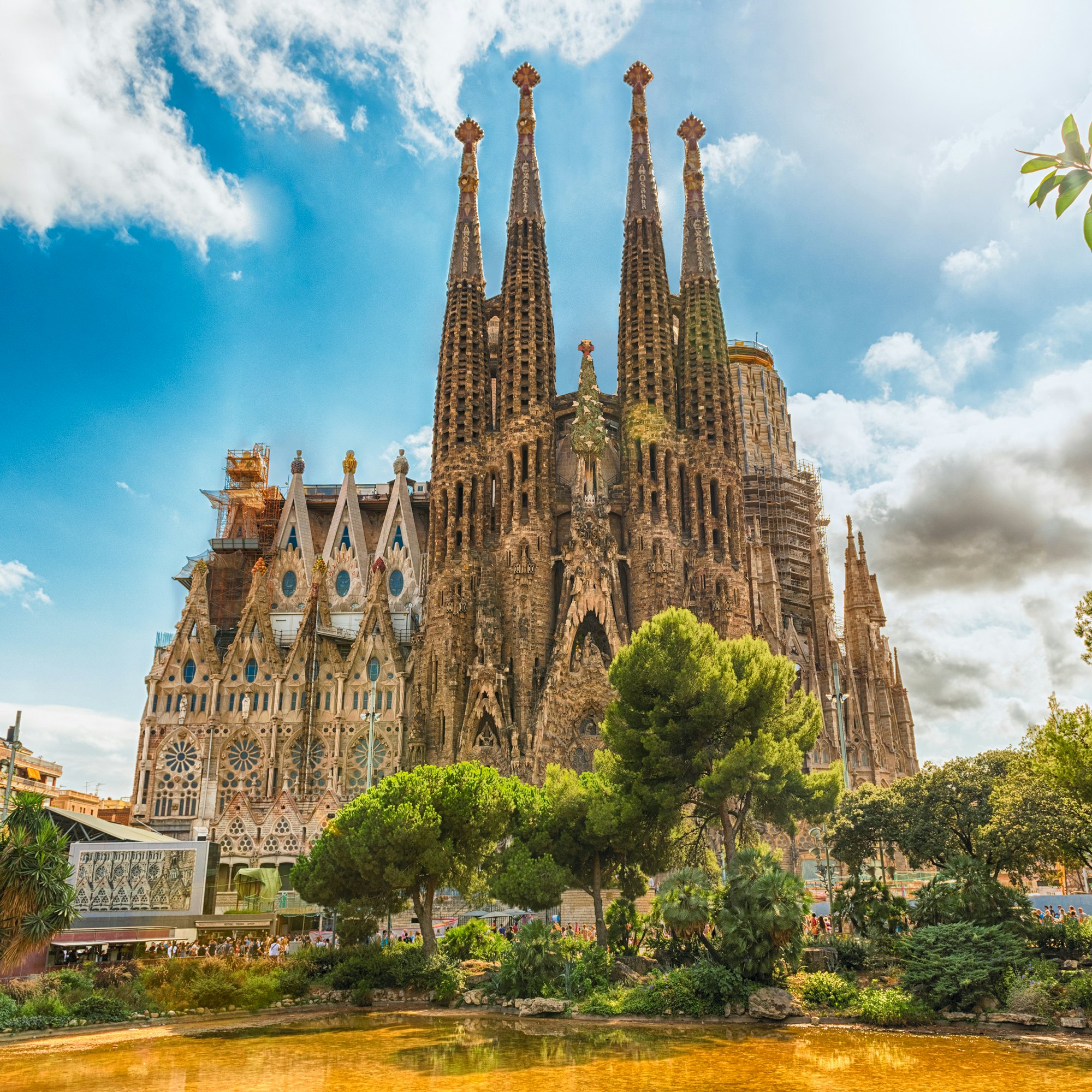 BARCELONA - AUGUST 9: View of the Sagrada Familia, iconic landmark in Barcelona, Catalonia, Spain, on August 9, 2017. Designed by Gaudi and estimated to be completed by 2028. Cranes digitally removed
756015418
antoni, antonio, architecture, art, barcelona, blue, building, catalan, catalonia, cathedral, church, city, construction, designed, editorial, europe, facade, familia, family, famous, gaudi, gothic, historical, history, la, landmark, modern, monument, pond, religion, sagrada, sky, spain, spanish, structure, summer, tall, temple, tourism, tower, town, travel